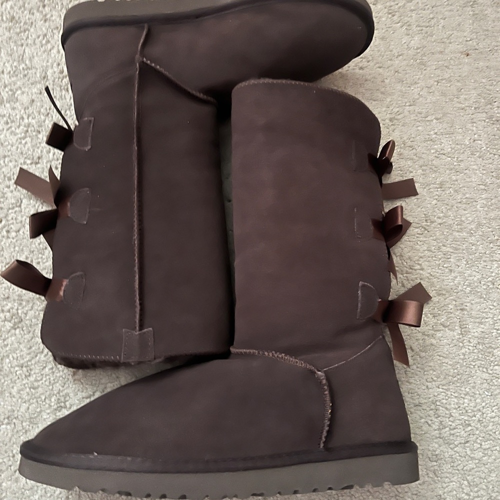 UGG Brown Winter Boots with Bows